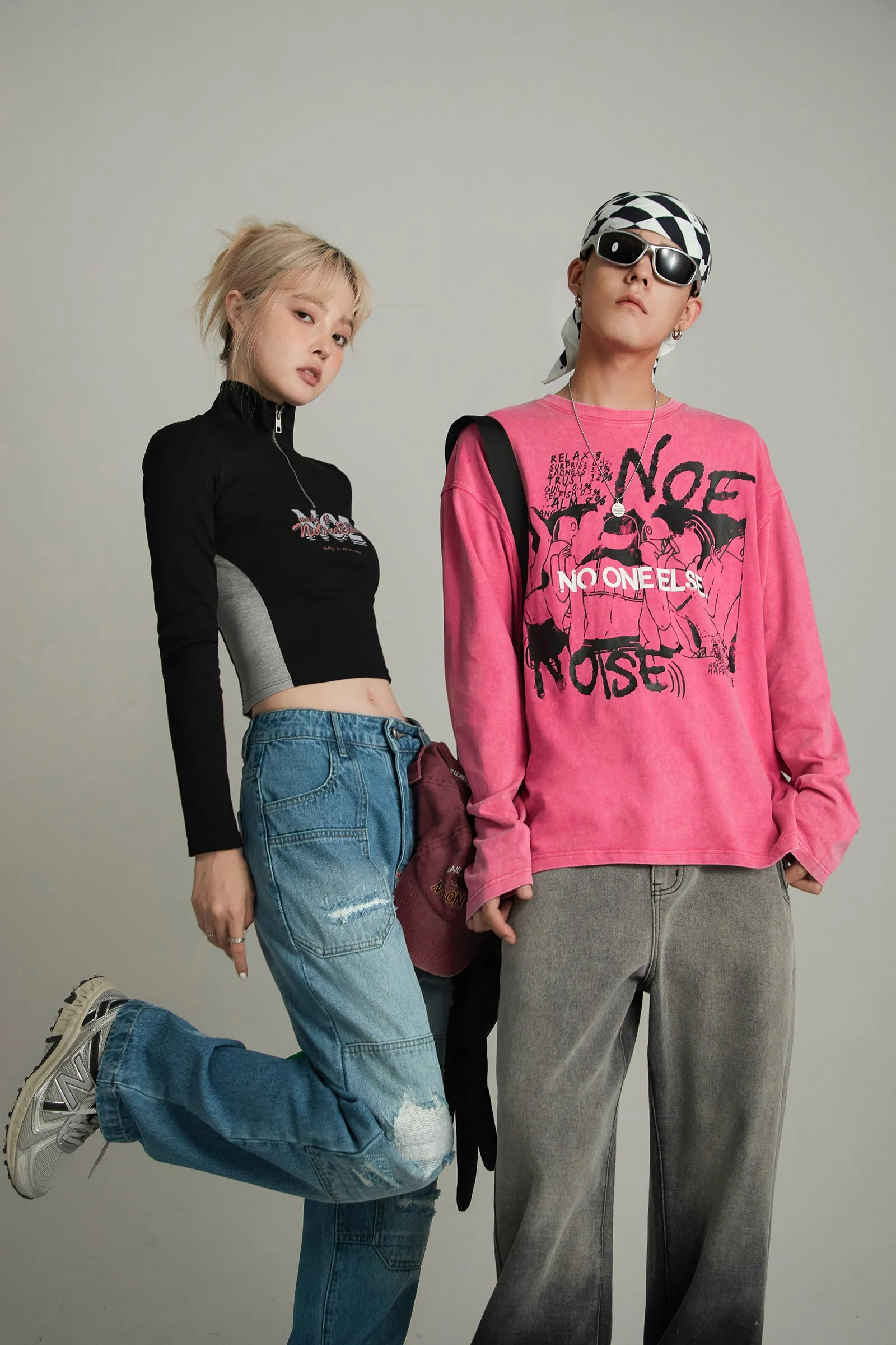 Vintage Washed Wide Jeans