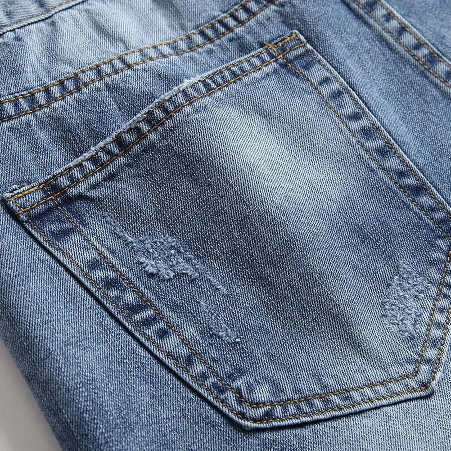 Washed Denim Shorts for Mens Casual Classic Fit Ripped Shorts Distressed Summer Jeans Shorts Workout Short Jeans Pants