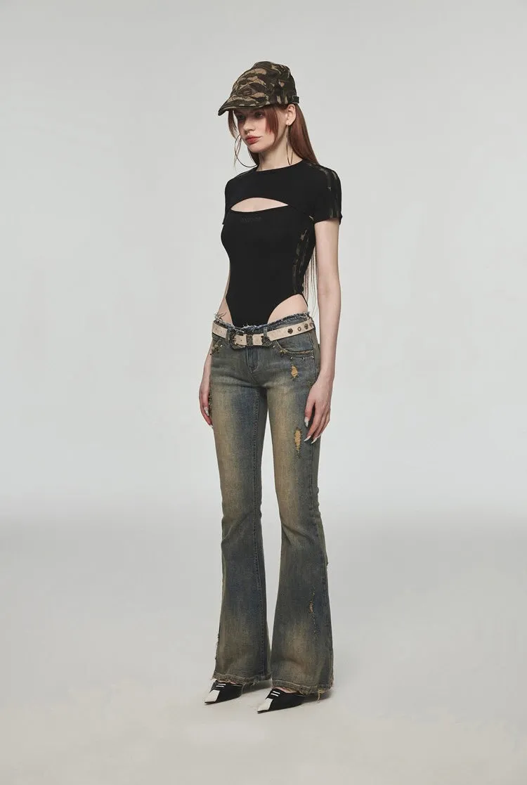 Washed Distressed Jeans