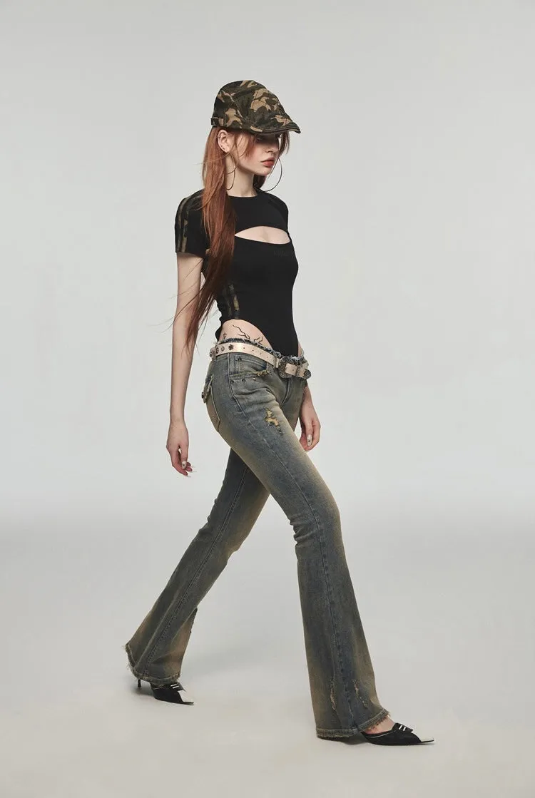 Washed Distressed Jeans