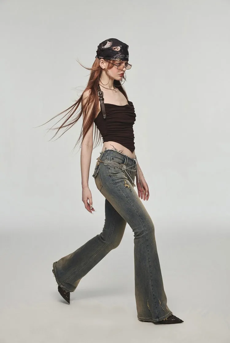 Washed Distressed Jeans