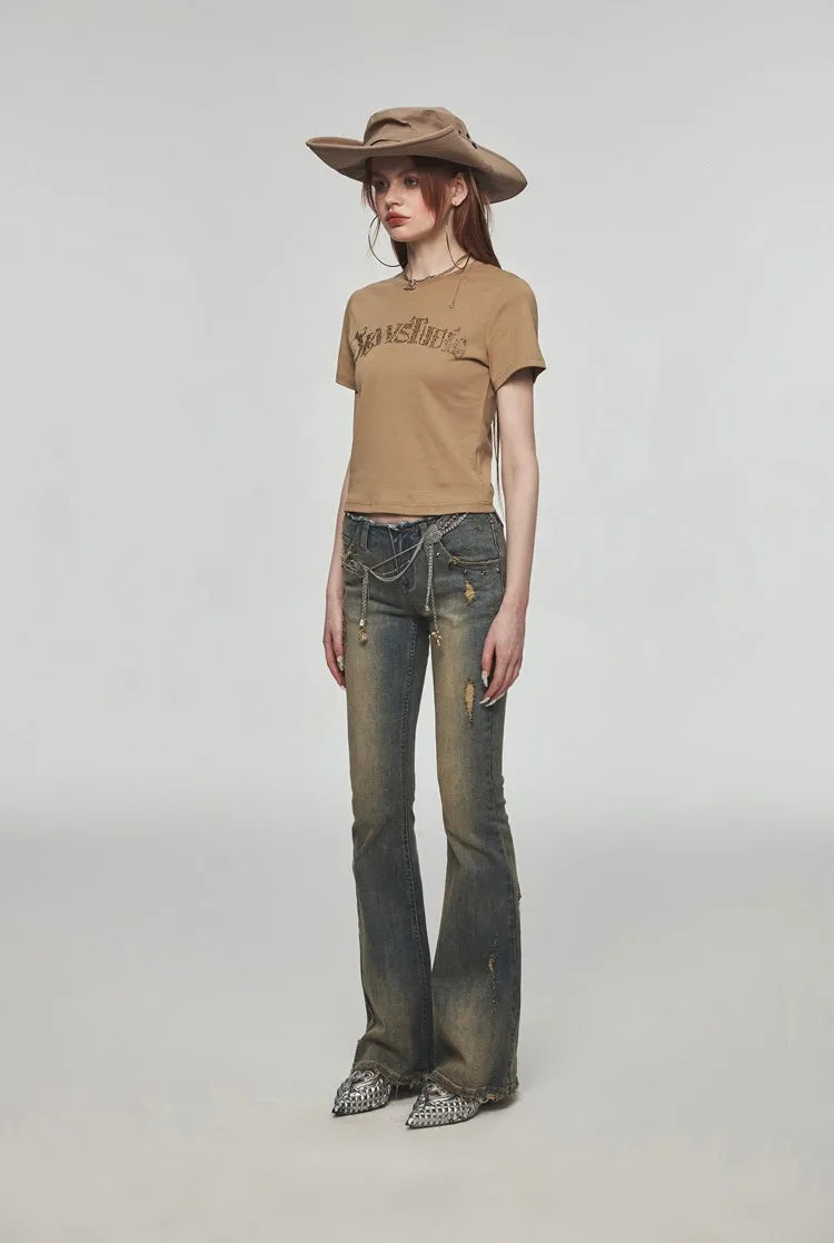 Washed Distressed Jeans