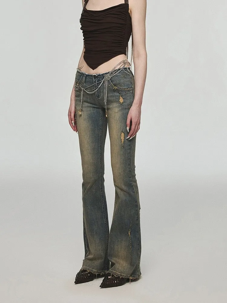 Washed Distressed Jeans