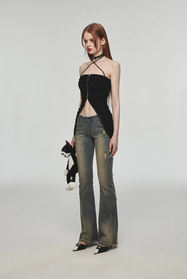 Washed Distressed Jeans