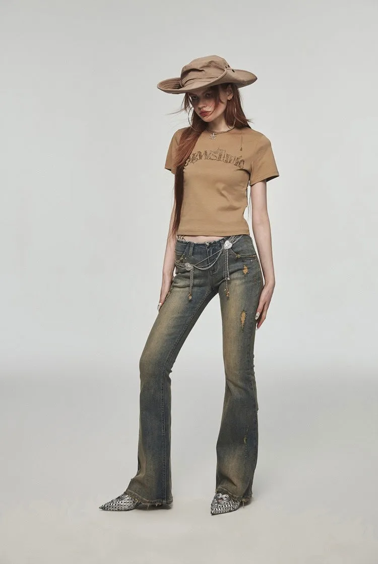 Washed Distressed Jeans