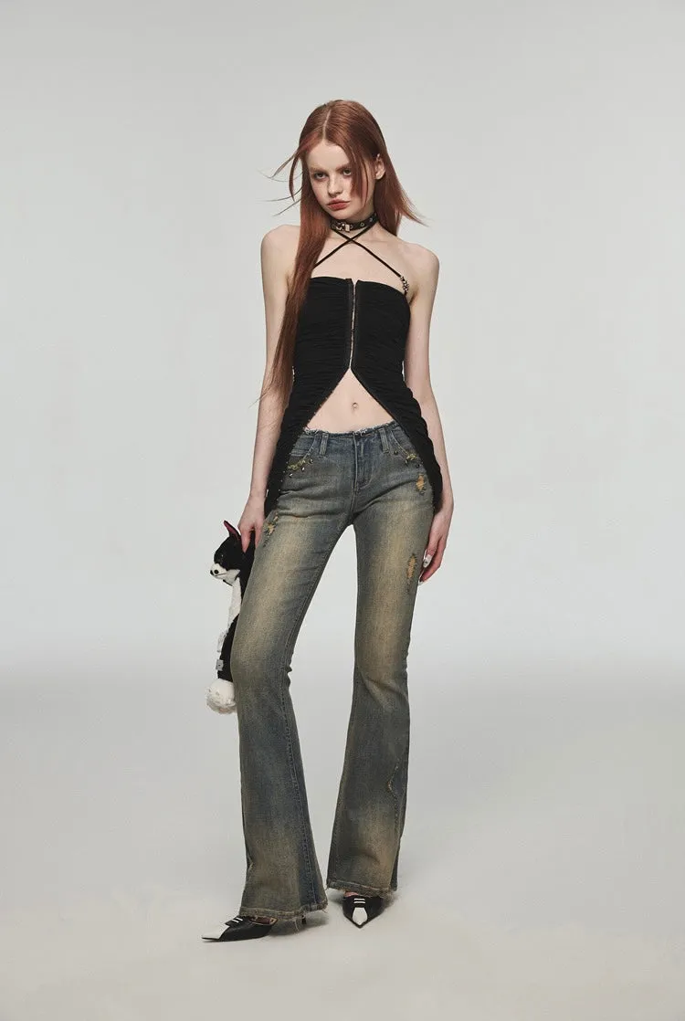 Washed Distressed Jeans