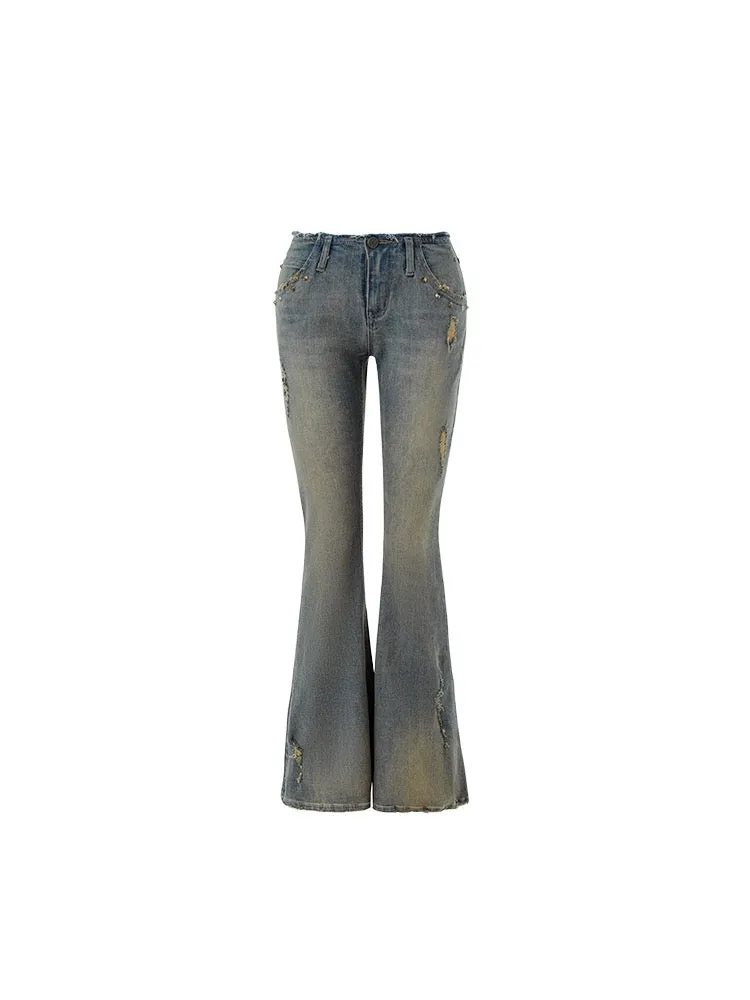 Washed Distressed Jeans