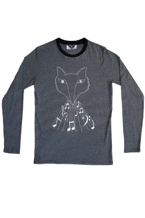 Wolf-Fox Striped Longsleeve Tee