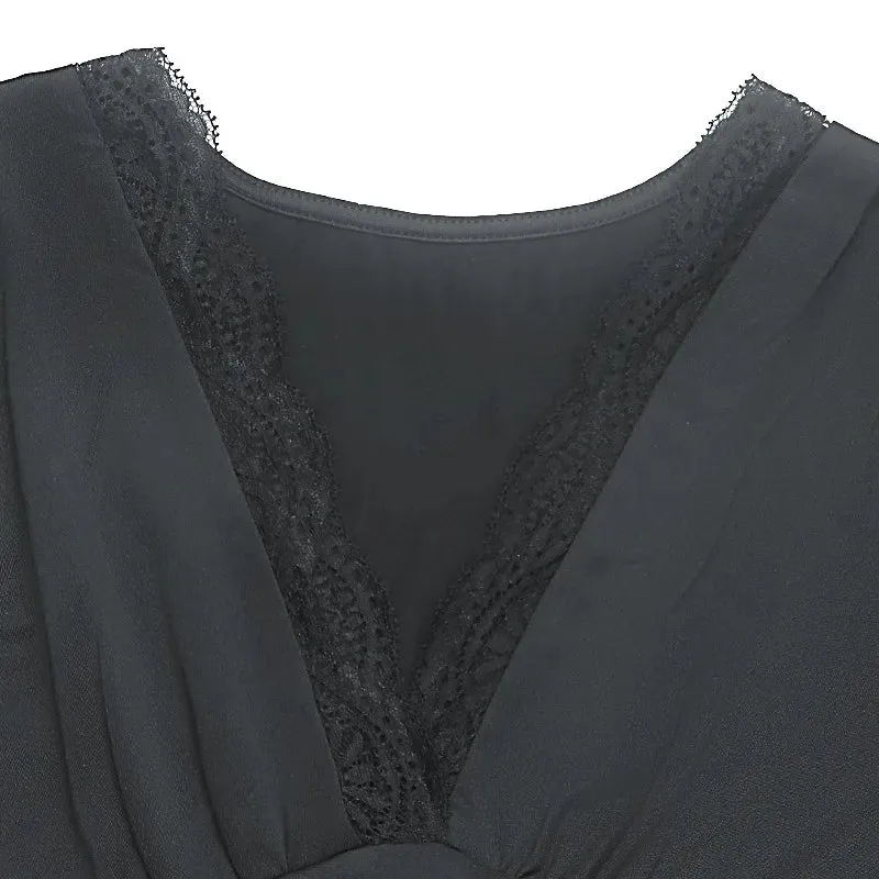 Women's Deep V-Neck Slit Slim-fitting Elegant Dress