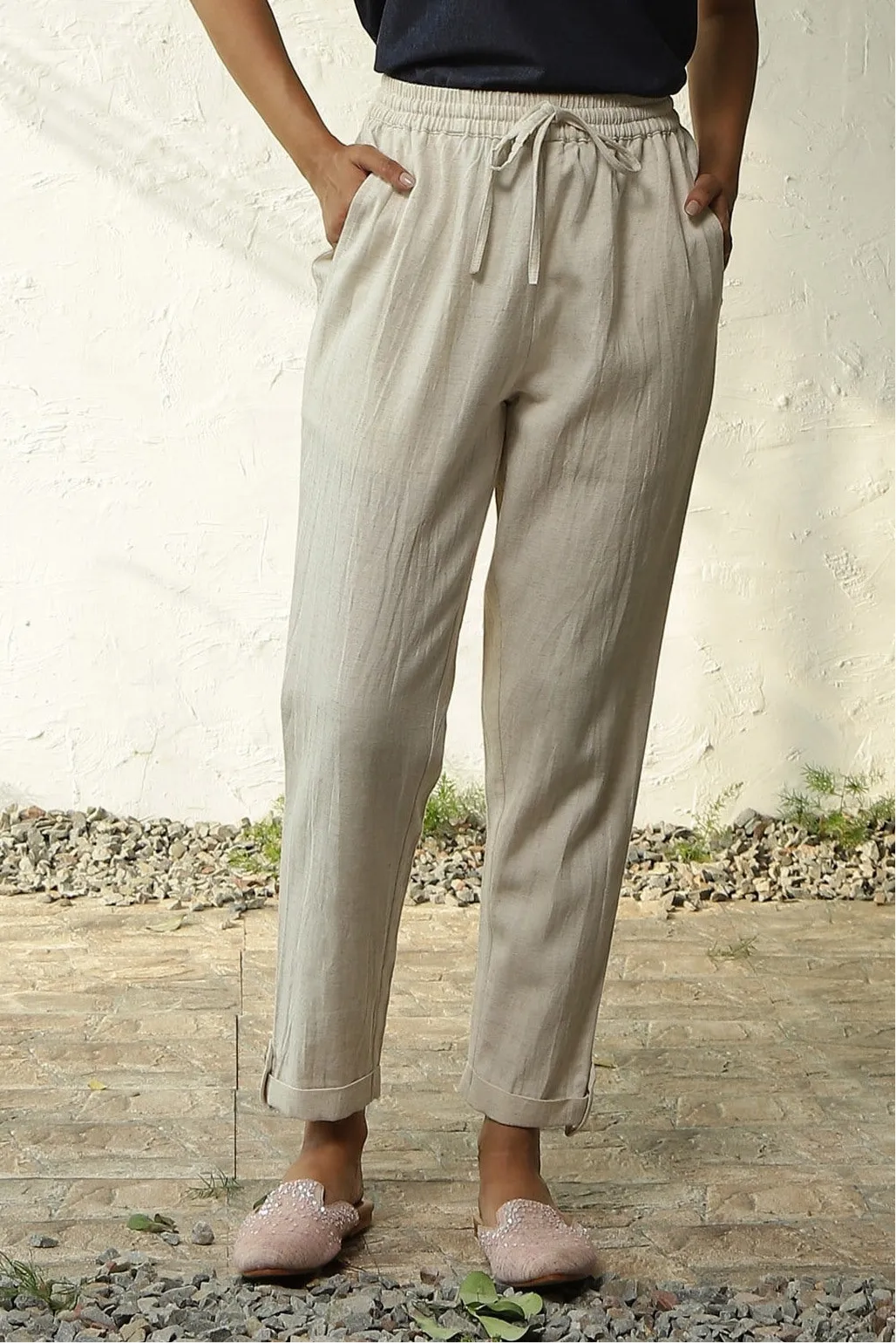 Wrinkled Tapered Pants