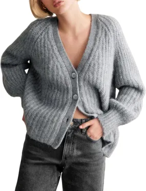 Yimoon Womens Cardigan Sweater Button Down Long Sleeve Chunky Knit Sweater Top V Neck Fall Open Front Loose Cardigan